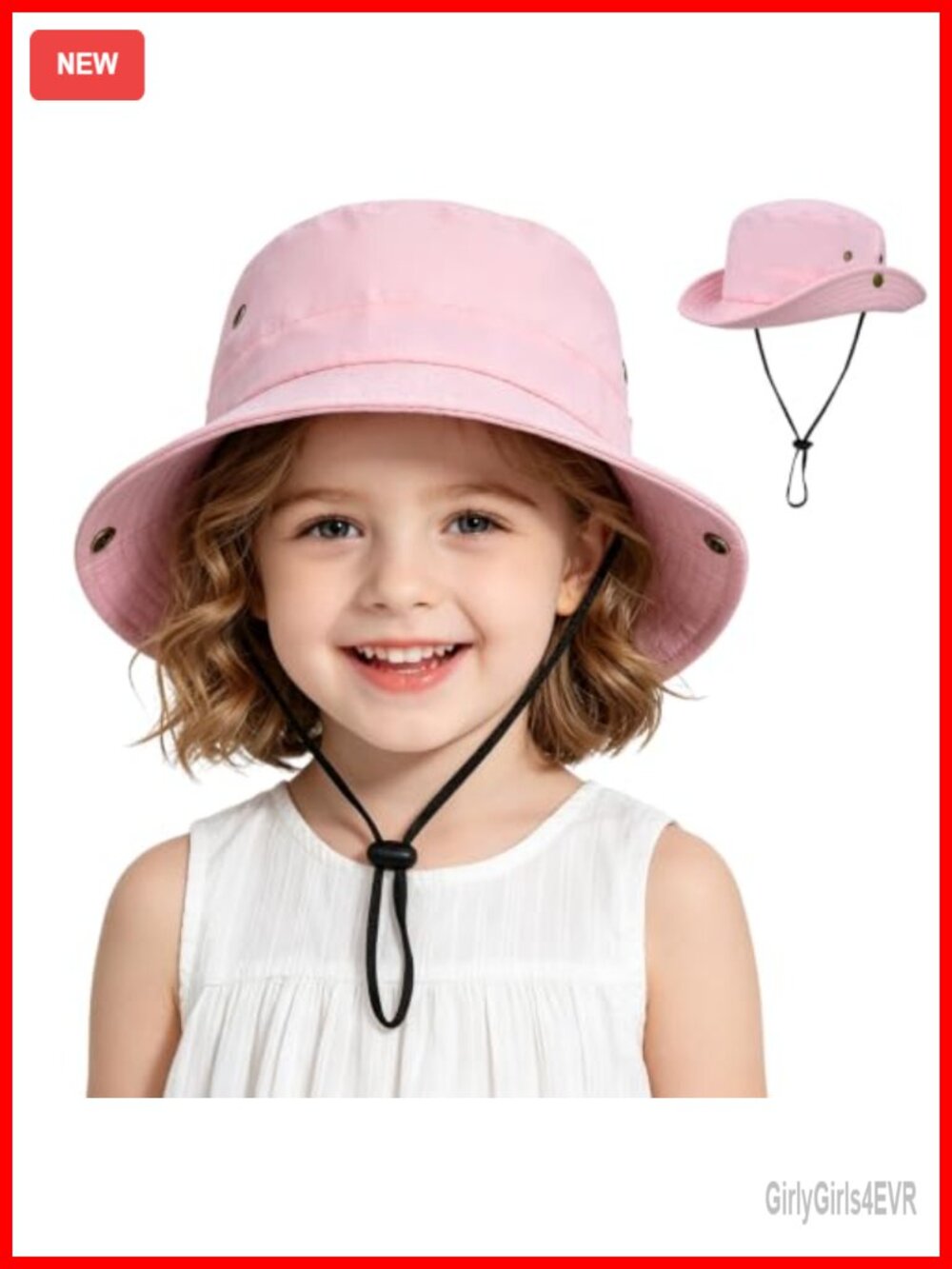 Kids UPF 50+ Sun Hat Lightweight Wide Brim Bucket Hat for Hiking Beach